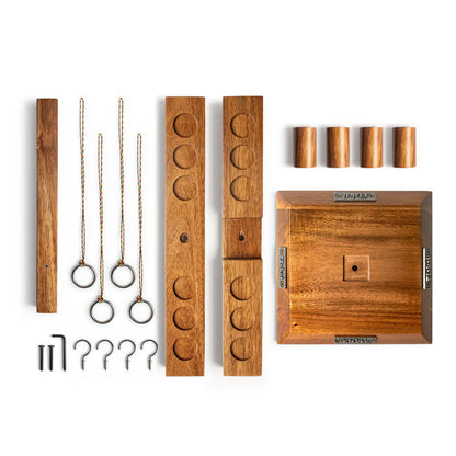 Acacia Globetrotter Tabletop Hook Ring Game Circle Post