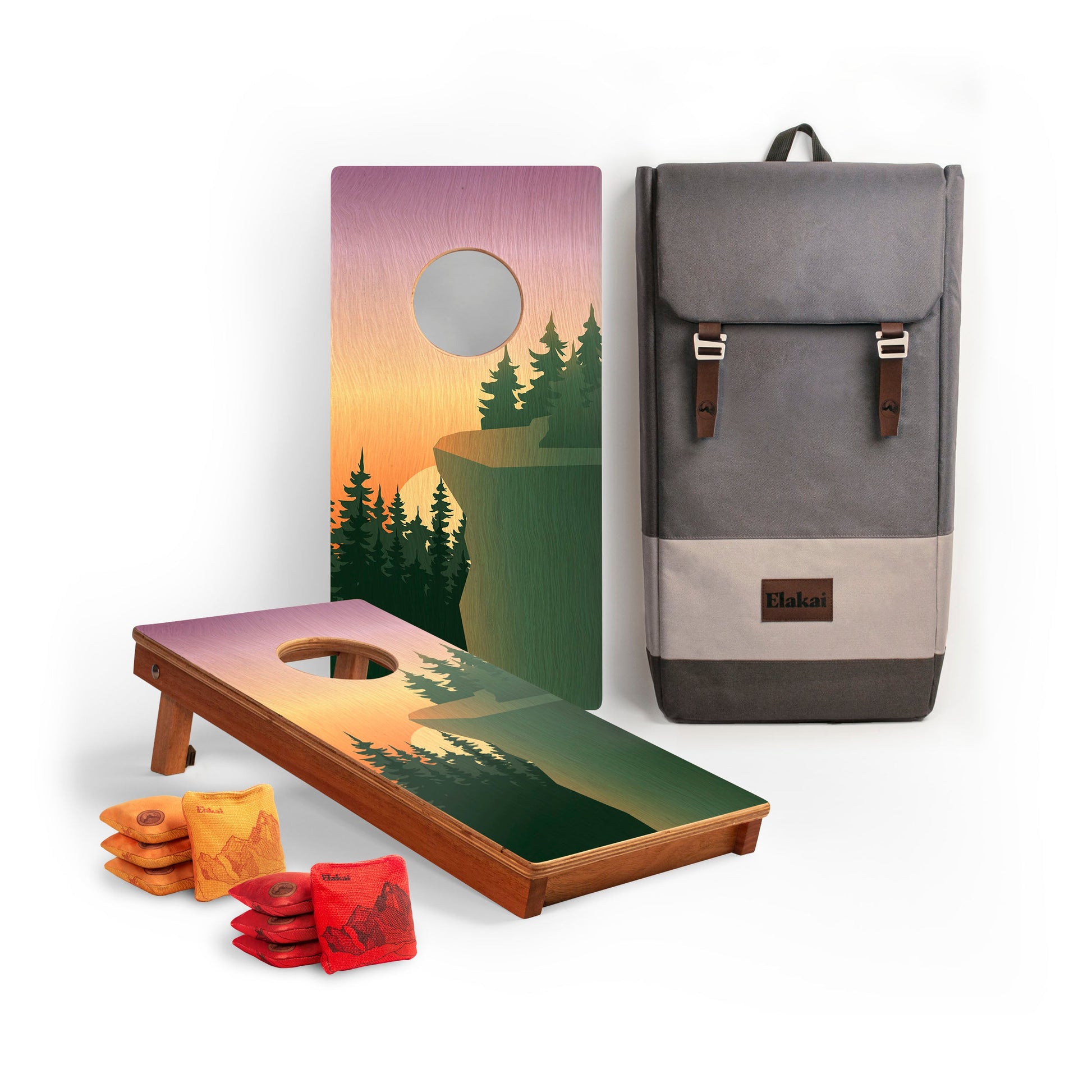 1ft x 2ft Cliff View Mahogany Pathfinder Cornhole Board Set