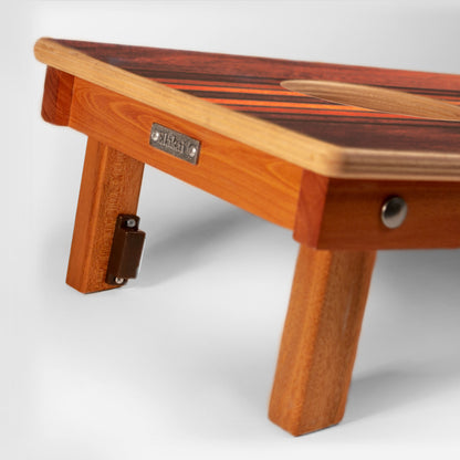 1ft x 2ft Retro Woody Mahogany Pathfinder Cornhole Board Set