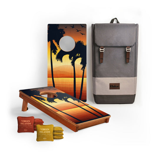 1ft x 2ft Virgin Islands National Park Mahogany Pathfinder Cornhole Board Set