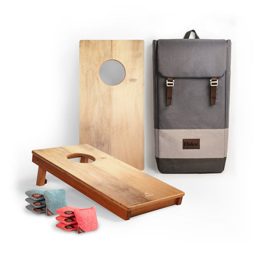 1ft x 2ft Light Beachwood Mahogany Pathfinder Cornhole Board Set