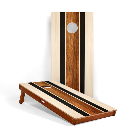 Hermosa Stripes Mahogany Pathfinder Cornhole Boards