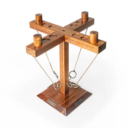 Acacia Globetrotter Tabletop Hook Ring Game Circle Post