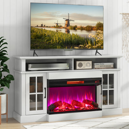 36" 3-Sided 1500W Electric Fireplace with 7-Color Flame