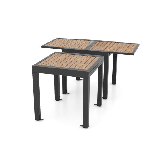 31.5-63 Inches Extendable Patio Table for 4-6 People - Natural
