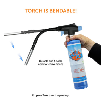 Flame King High Intensity Propane Torch Head with Bendable & Flexible Neck