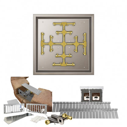 Square Drop-in Pro-Series Block Burner Kits