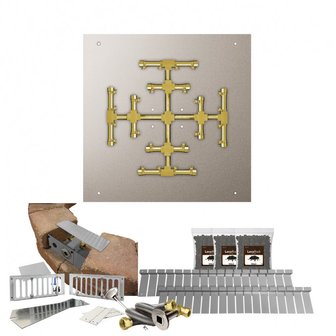 Square Flat Pro-Series Block Burner Kit