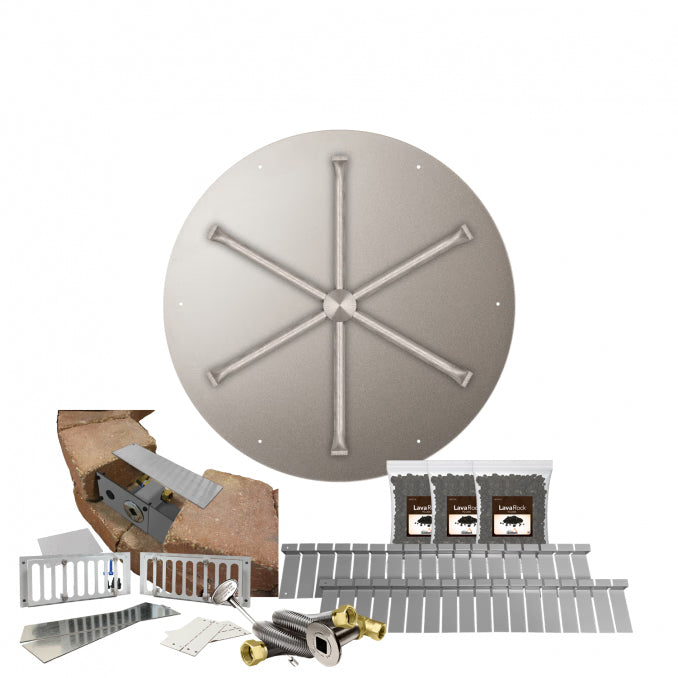 Round Flat Stainless-Steel Block Burner Kits
