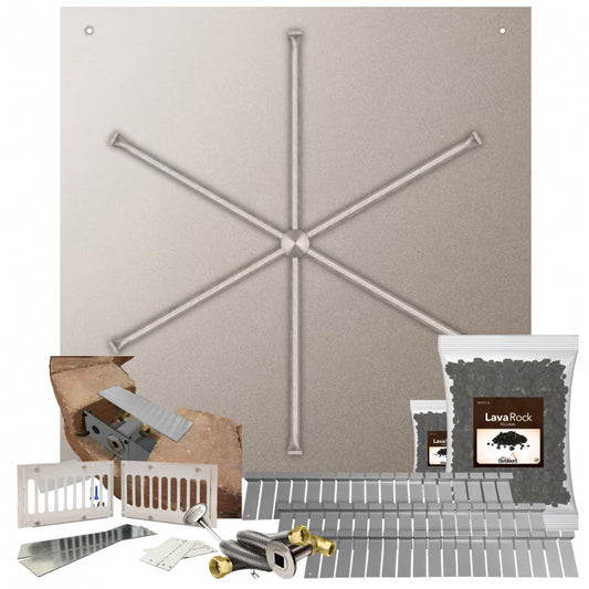 Square Flat Stainless-Steel Block Burner Kits