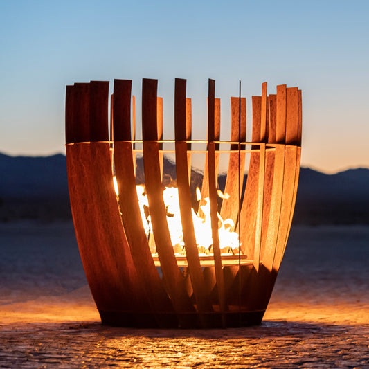 The Aurora Metal Fire Sculpture 36"