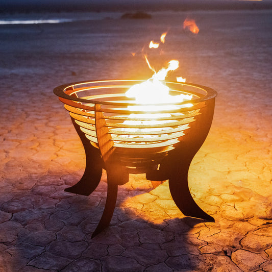 The Saturn Corten Steel Fire Sculpture 36"