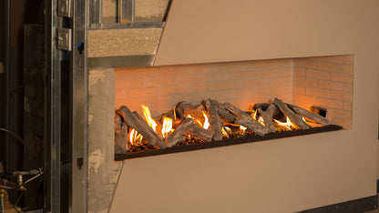 Vented Contemporary Ornamental Western Driftwood Linear Logs