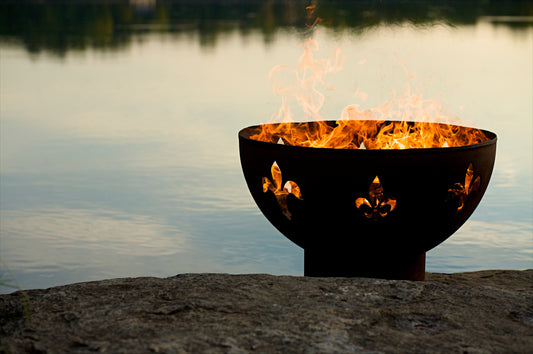 Fleur de Lis - Metal Fire Pit