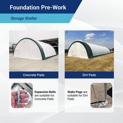 W 40FT x L 80FT x H 20FT Single Truss Arch Storage Shelter
