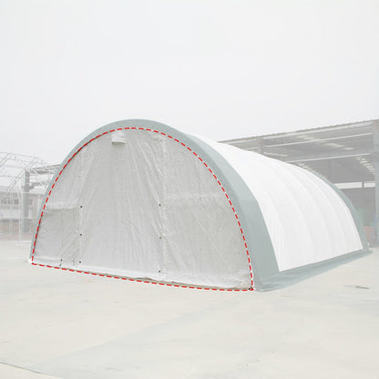 Front/Rear Panel with Roll-up Door for W 30FT x L 85FT x H 15FT Storage Shelter