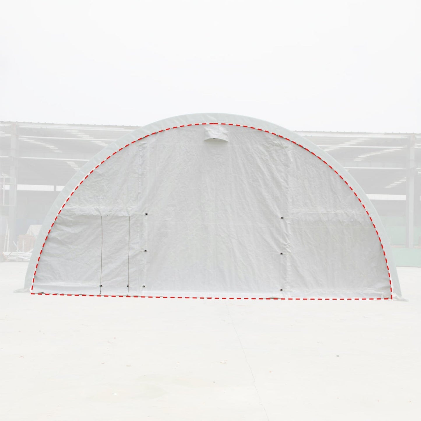 Front/Rear Panel with Roll-up Door for W 30FT x L 85FT x H 15FT Storage Shelter