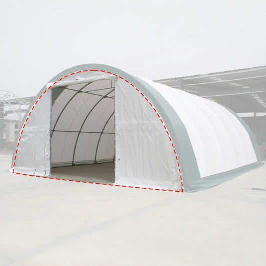 Front/Rear Panel with Roll-up Door for W 30FT x L 85FT x H 15FT Storage Shelter