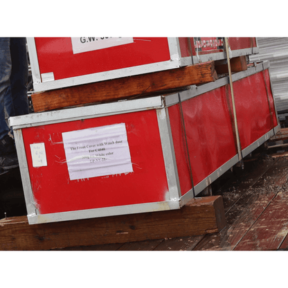 Front Cover with Winch door for Shipping Container Canopy Shelter 40FT x 40FT x 11FT