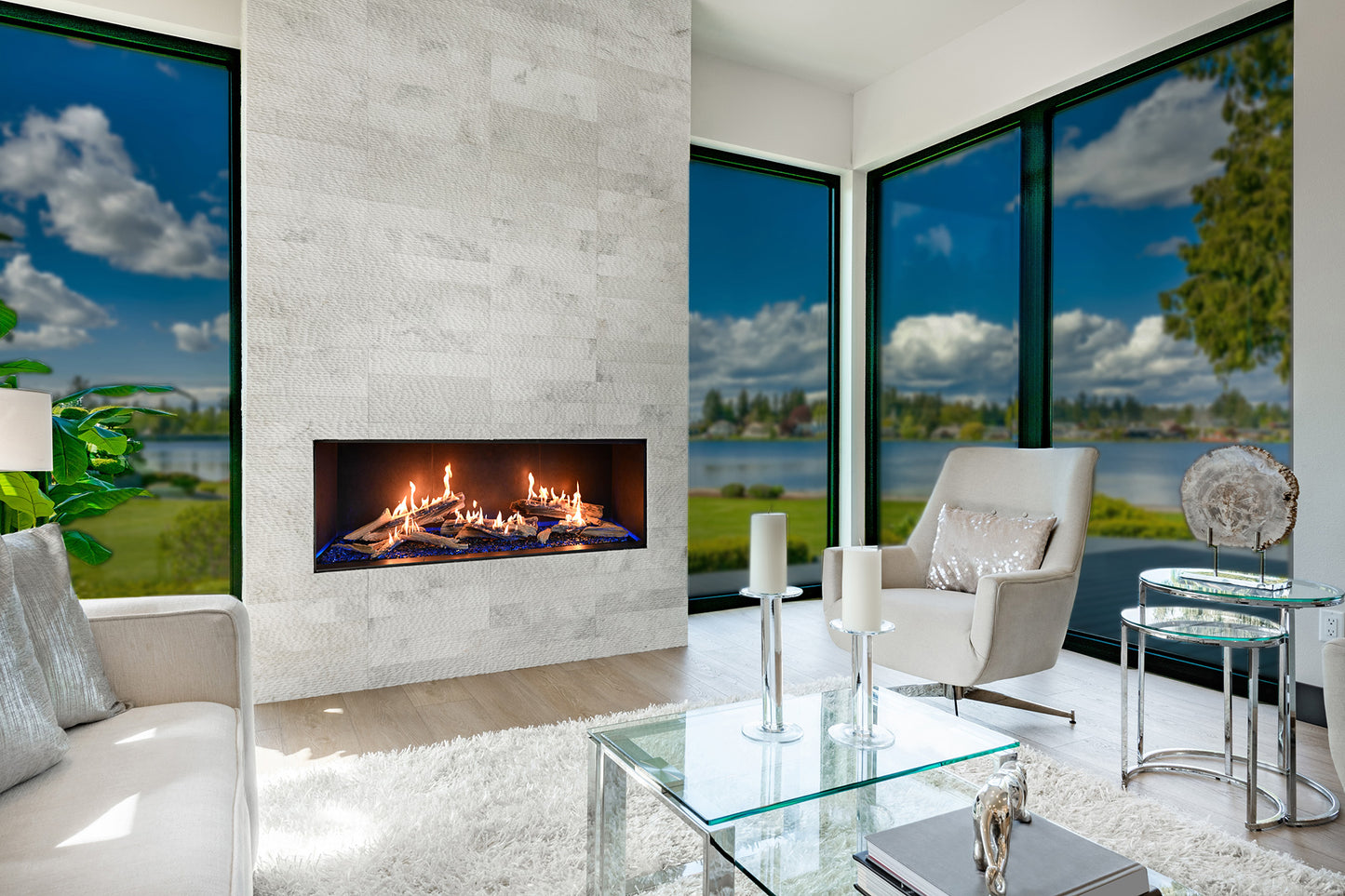 72" Bedrock Vented Traditional Linear Drop In Pan and Burner