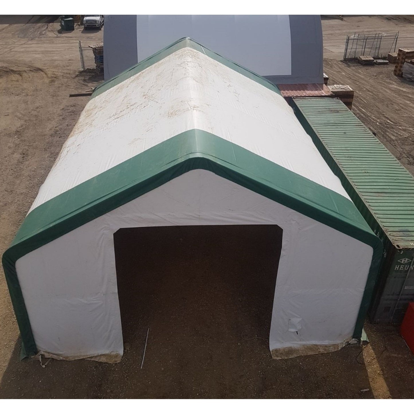 W 30FT x L 60FT x H 20FT Double Truss Storage Shelter