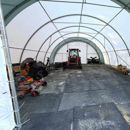 W 30FT x L 40FT x H 15FT Single Truss Arch Storage Shelter