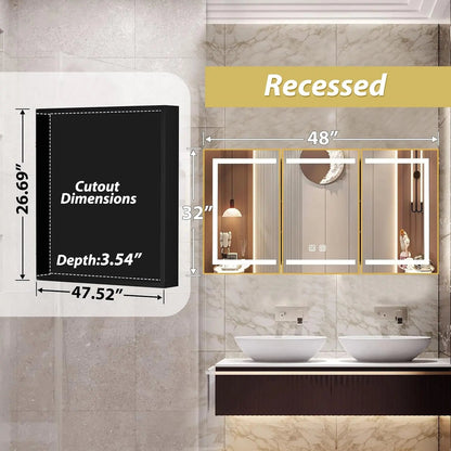 HAUSVITA Lighted Bathroom Medicine Cabinet with Mirror