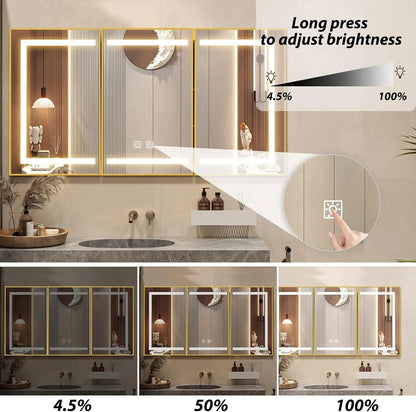 HAUSVITA Lighted Bathroom Medicine Cabinet with Mirror