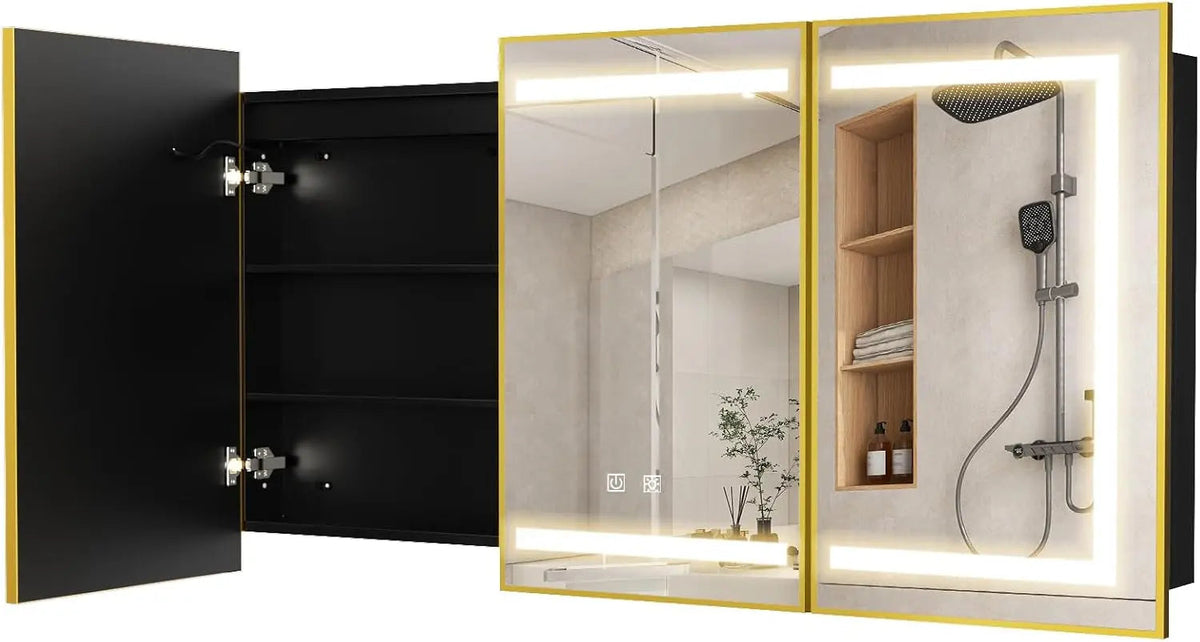 HAUSVITA Lighted Bathroom Medicine Cabinet with Mirror