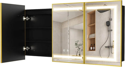 HAUSVITA Lighted Bathroom Medicine Cabinet with Mirror