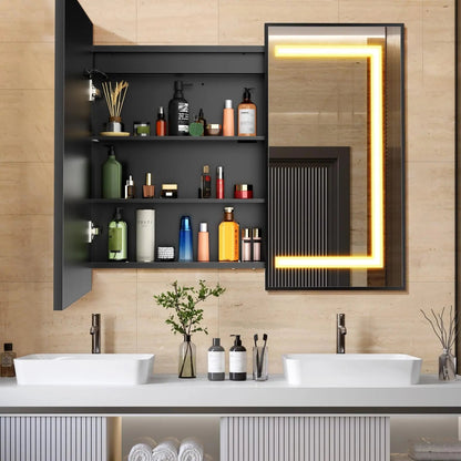 HAUSVITA Lighted Bathroom Medicine Cabinet with Mirror