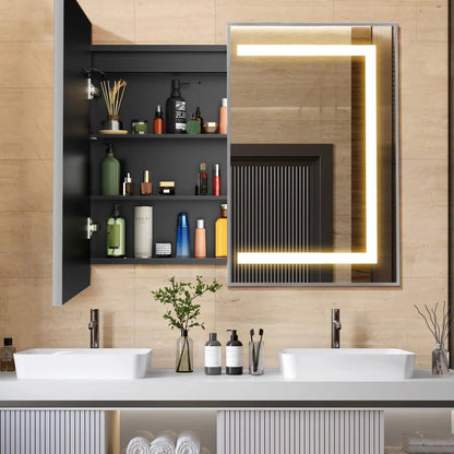 HAUSVITA Lighted Bathroom Medicine Cabinet with Mirror