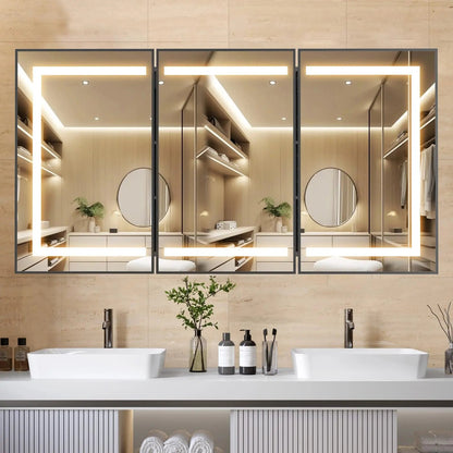 HAUSVITA Lighted Bathroom Medicine Cabinet with Mirror