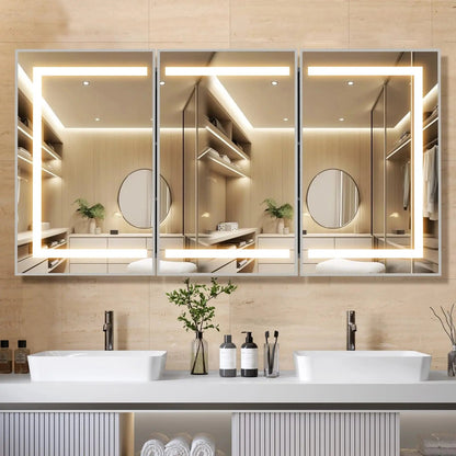 HAUSVITA Lighted Bathroom Medicine Cabinet with Mirror
