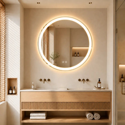 HAUSVITA Round Center Glow LED Bathroom Mirror