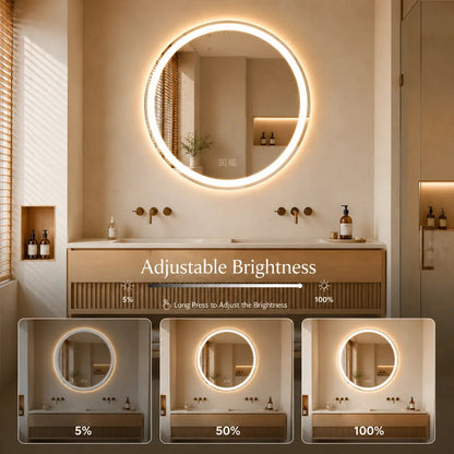 HAUSVITA Round Center Glow LED Bathroom Mirror