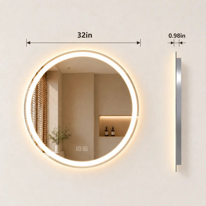 HAUSVITA Round Center Glow LED Bathroom Mirror