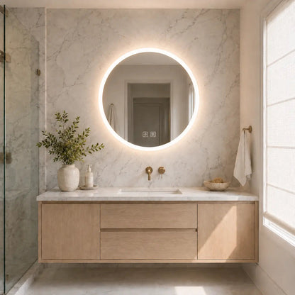 HAUSVITA Round Edge Glow LED Bathroom Mirror