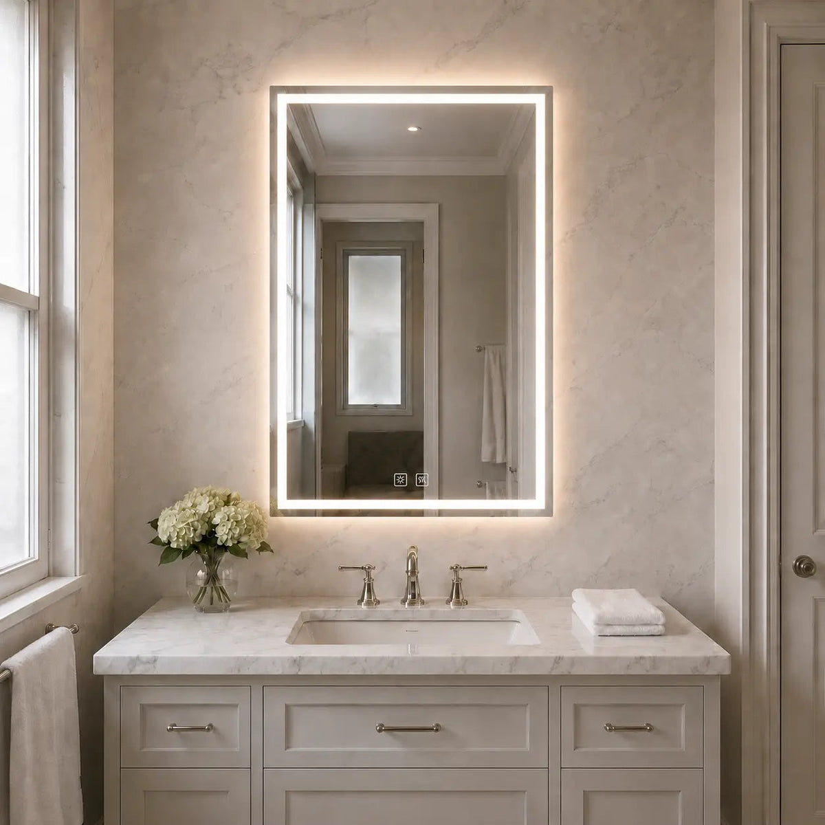 HAUSVITA Standard Center Glow LED Bathroom Mirror