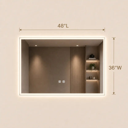 HAUSVITA Standard Edge Glow LED Bathroom Mirror