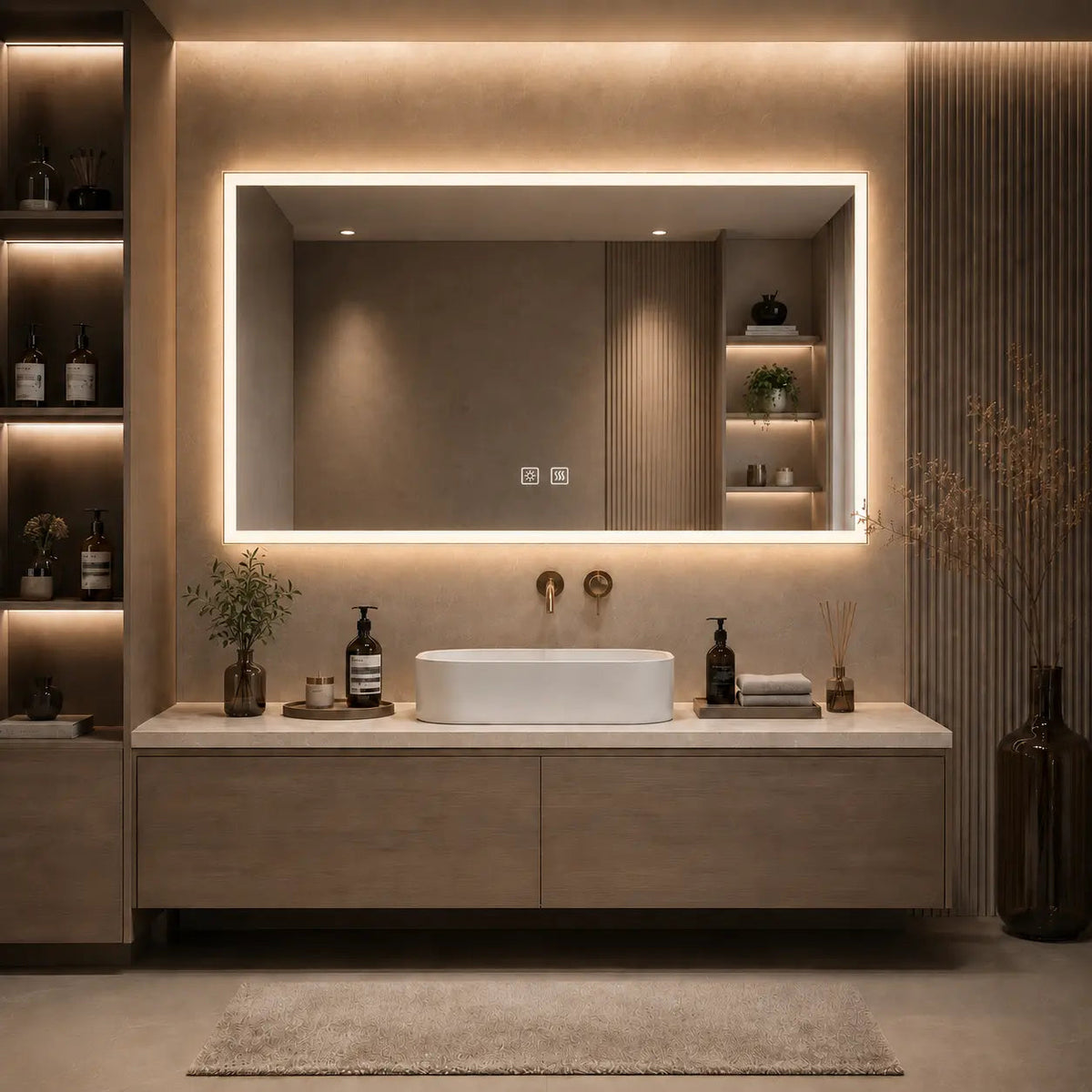 HAUSVITA Standard Edge Glow LED Bathroom Mirror