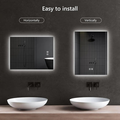 HAUSVITA Standard Sleek Backlit LED Bathroom Mirror