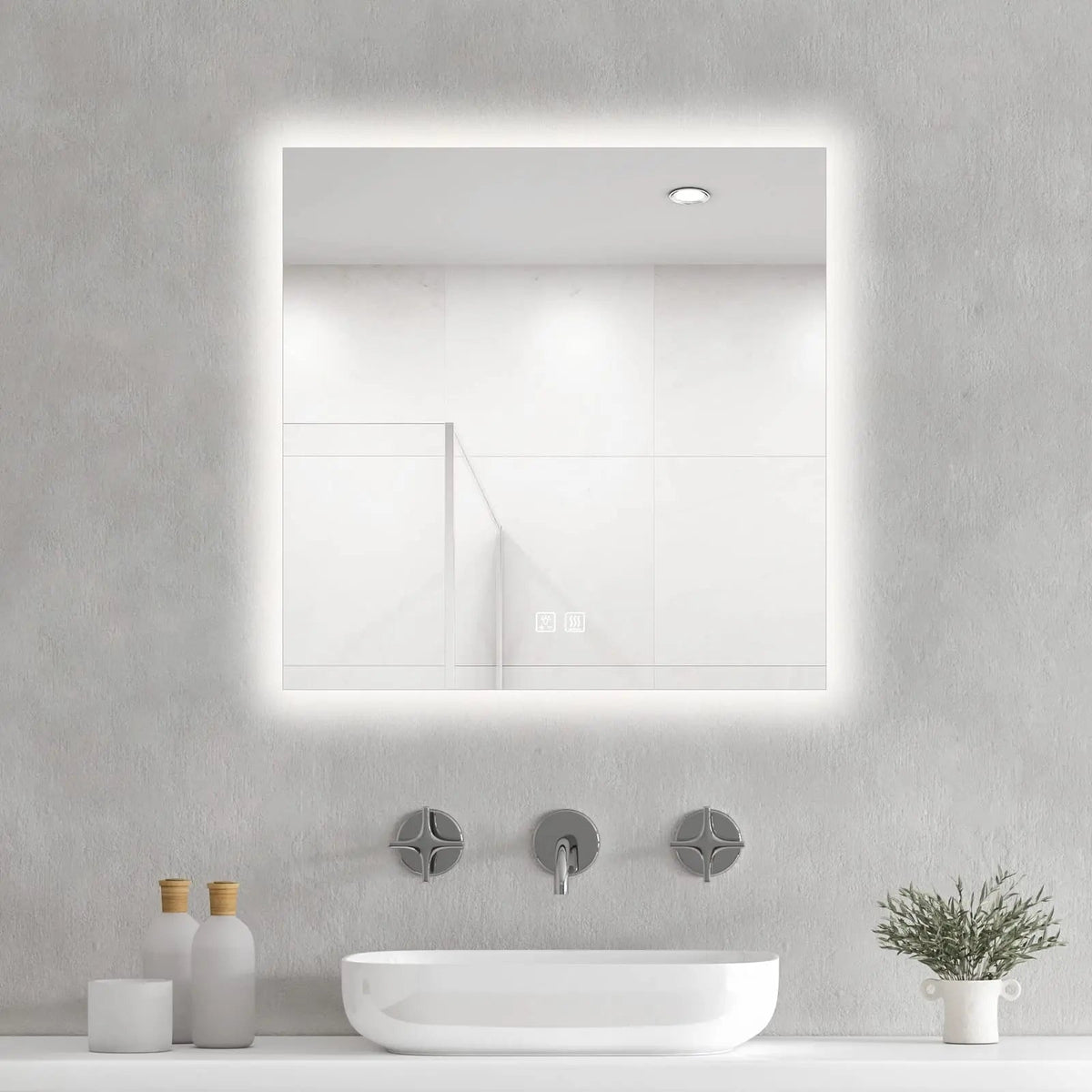 HAUSVITA Standard Sleek Backlit LED Bathroom Mirror