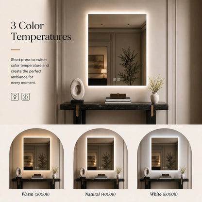 HAUSVITA Standard Sleek Backlit LED Bathroom Mirror