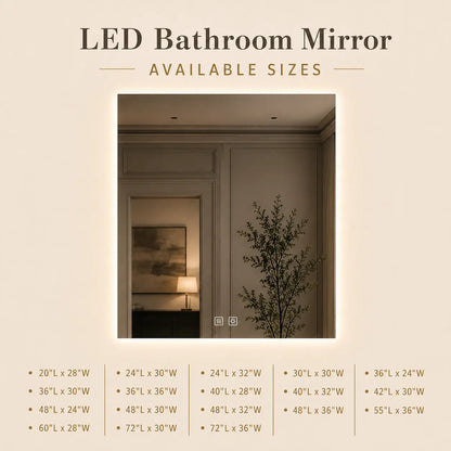 HAUSVITA Standard Sleek Backlit LED Bathroom Mirror