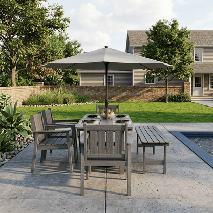 Corex HDPE Outdoor Dining Set, 6-Piece