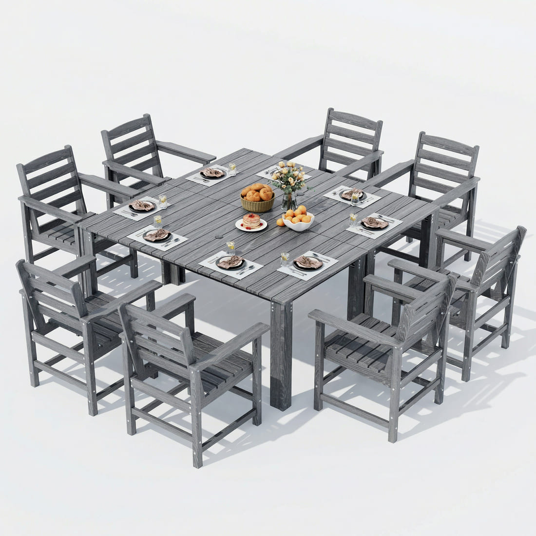 Corex HDPE Classic Dining Set, 10-Piece