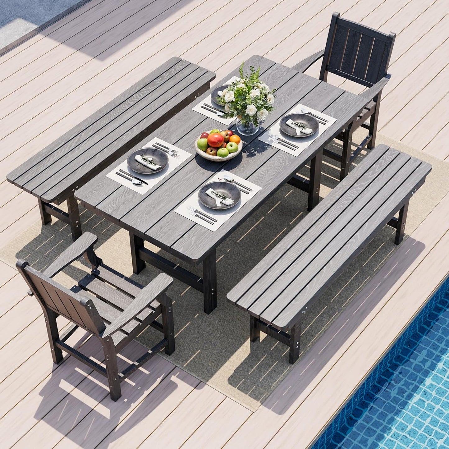 Corex HDPE Outdoor Dining Set, 5-Piece