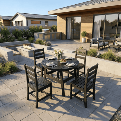 Pamapic HDPE Outdoor Dining Set (5 Pieces)