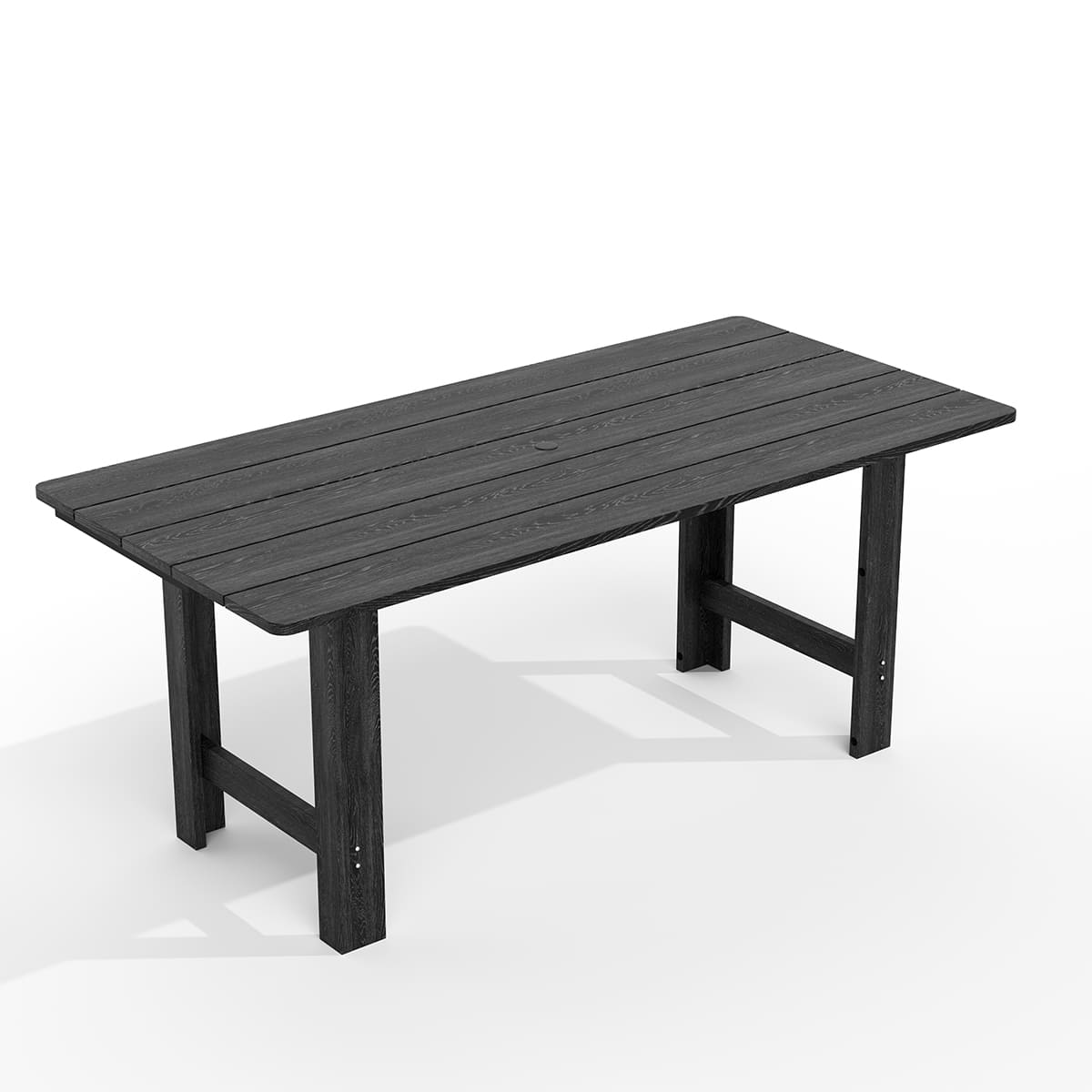 Corex HDPE Outdoor Dining Set, 7-Piece, Black